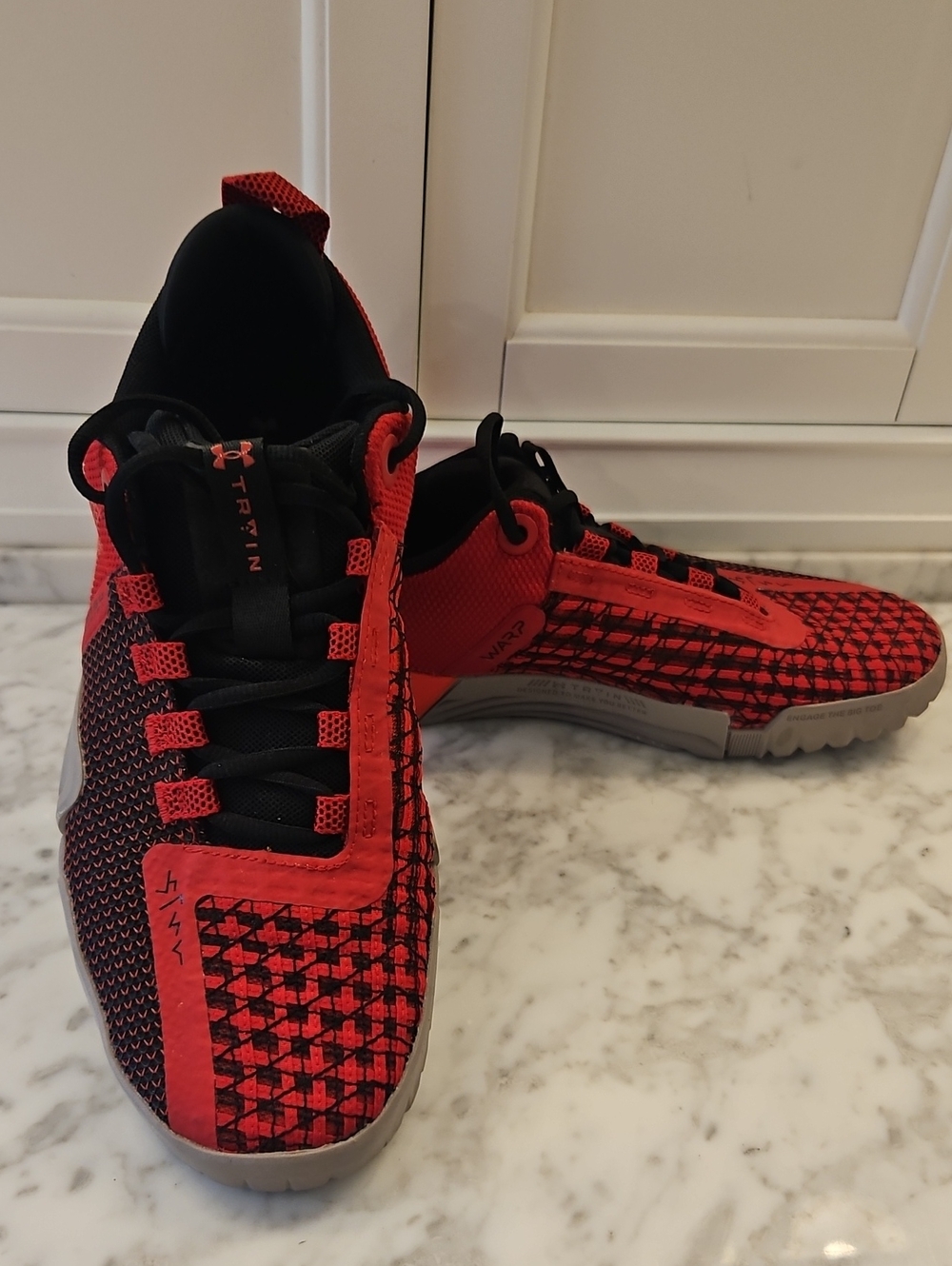 Under Armour Men’s Red and Black Athletic Training Sneakers